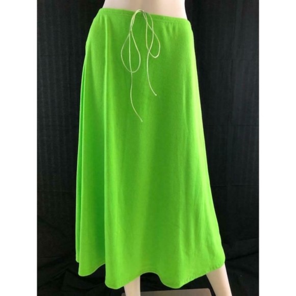 ZYA Women's Skirt Color Green Fluo Midi A-Line 10 - Picture 1 of 11